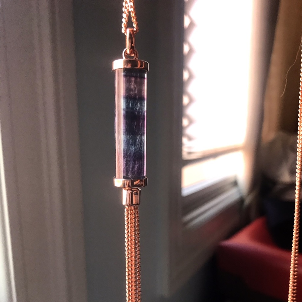 Anthropologie Spectrum fringed necklace